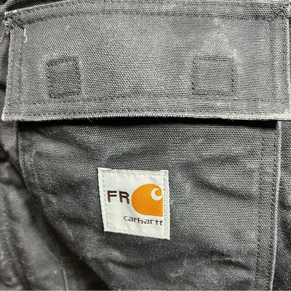 Carhartt | Canvas Duck Quilt Lined Chore Barn Work Coat Navy Fire Resistant | L - Picture 7 of 15